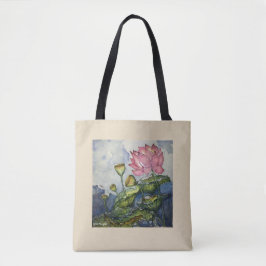 Sac fourre-tout floral à art d'aquarelle de lis