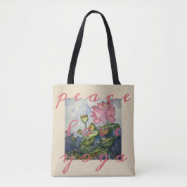 Sac fourre-tout floral à art d'aquarelle de Lotus