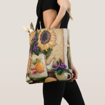 Sac fourre-tout floral à beaux-arts "de matin