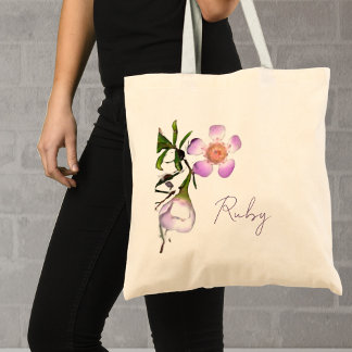 Sac fourre-tout floral à cire customisée