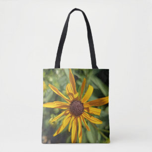 Sac fourre-tout floral à œil de Susan noir Fleur