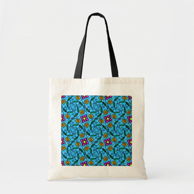 Sac fourre-tout floral Abstrait (Devant)