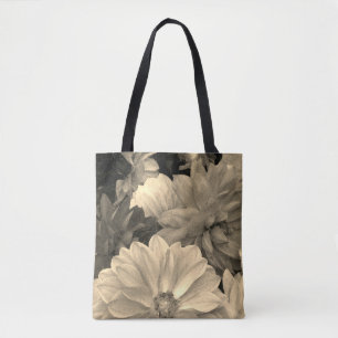 Sac fourre-tout Floral Abstrait Dahlia Garden Flow