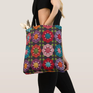 Sac fourre-tout floral avec motif de 20 marguerite