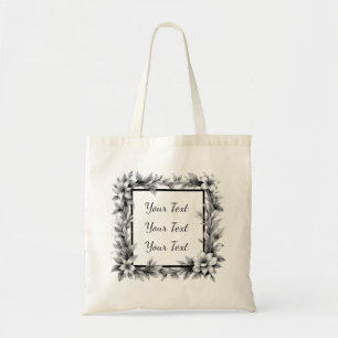 Sac fourre-tout floral carré personnalisé
