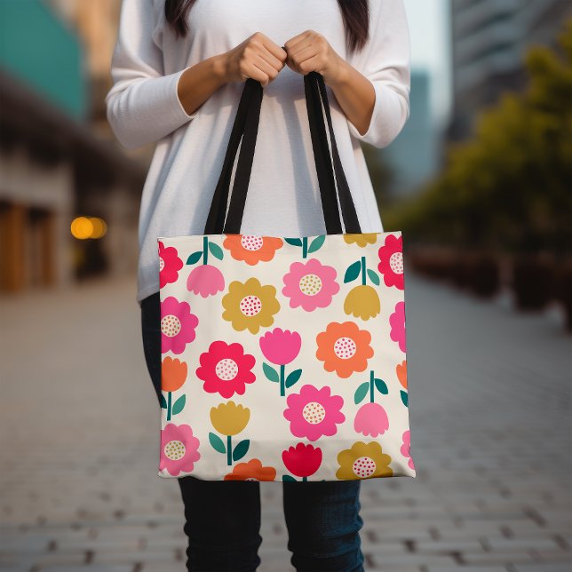 Sac fourre-tout Floral coloré, Sac fourre-tout Fle (Créateur téléchargé)