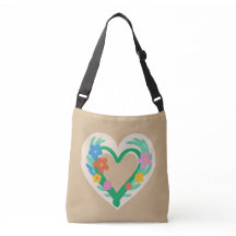 Sac fourre-tout floral du coeur