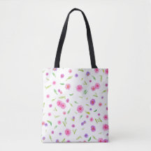 Sac fourre-tout Floral élégant - Peinture à la mai