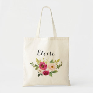 Sac fourre-tout Floral flush vert personnalisé