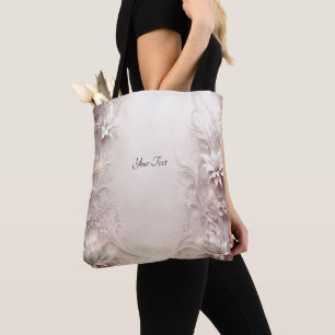 Sac fourre-tout floral ivoire blanc