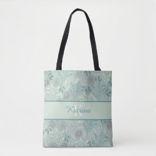 Sac fourre-tout floral monogrammé