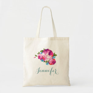 Sac fourre-tout floral personnalisé