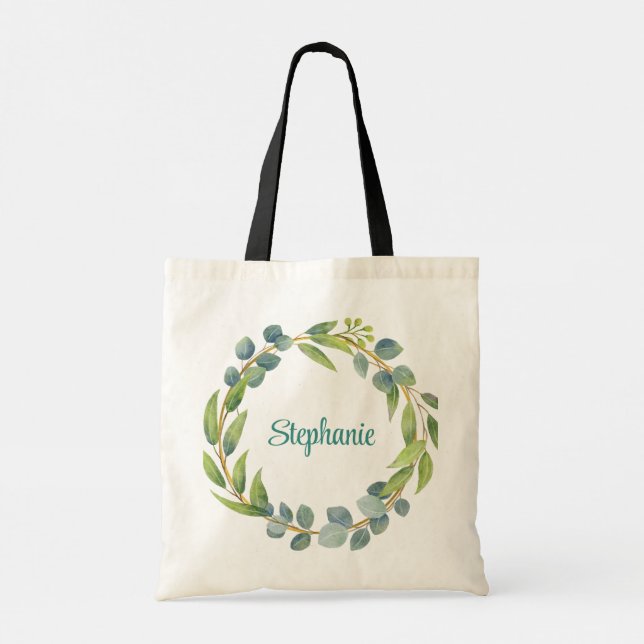 Sac fourre-tout floral personnalisé amusant (Dos)