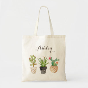 Sac fourre-tout floral personnalisé Cactus