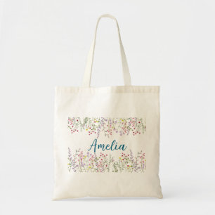 Sac fourre-tout floral personnalisé, cadeau d'anni