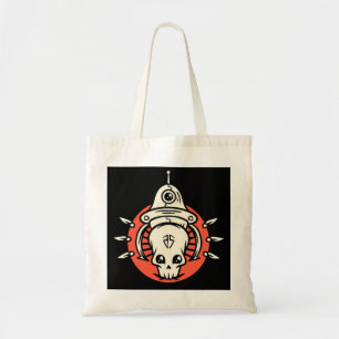 Sac fourre-tout floral personnalisé de crâne à suc
