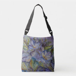 Sac fourre-tout floral pourpre à corps de croix