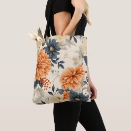 Sac fourre-tout floral présentant de grandes fleur