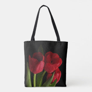 Sac fourre-tout Floral Rouge Jardin Tulipe Fleurs