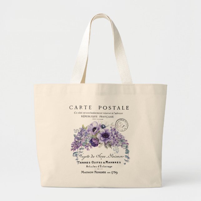 Sac fourre-tout floral, Sac fourre-tout français,  (Devant)
