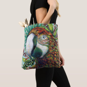 Sac fourre-tout floral tropical vert drôle de perr