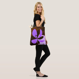 Sac fourre-tout floral violet – Motif floral moder