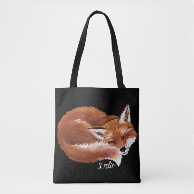 Sac fourre-tout Fox couché personnalisé (Devant)