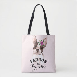 Sac fourre-tout français Bulldog - rose