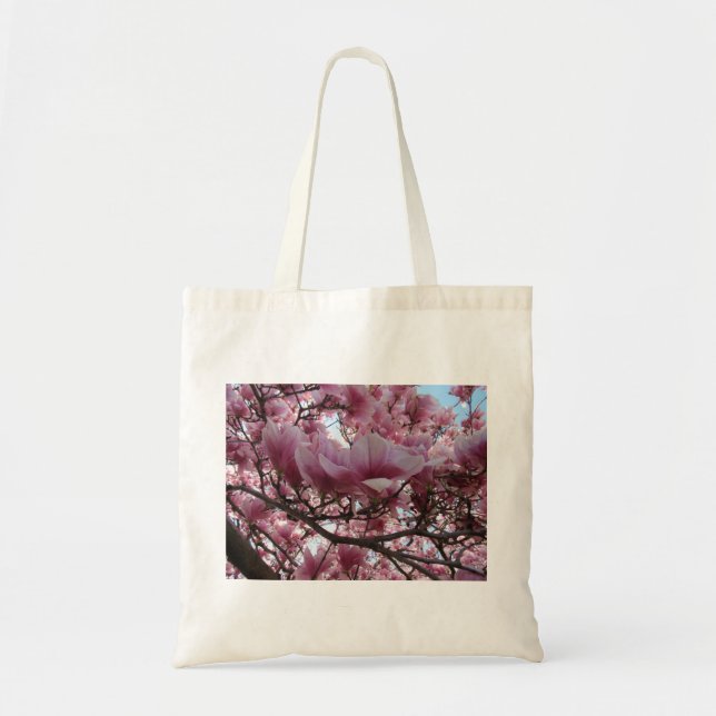 Sac fourre-tout Fuchsia Magnolia en fleurs (Devant)