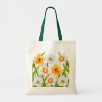 Sac fourre-tout gai à jonquilles de ressort