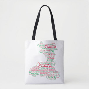 Sac fourre-tout Gallois Slang Word Art Map
