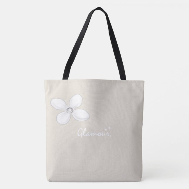 Sac fourre-tout Glamour Beige Floral (Devant)