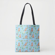 Sac fourre-tout Golden Retriever Mignon Pastel Pri