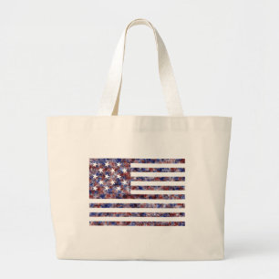 Sac fourre-tout grand format avec drapeau américai