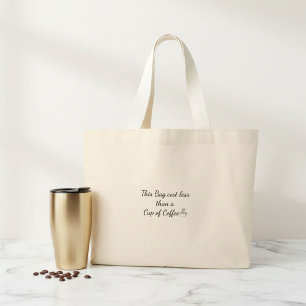 Sac fourre-tout grand T avec citation de typograph