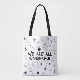 Sac fourre-tout graphique mignon - Affirmation mot
