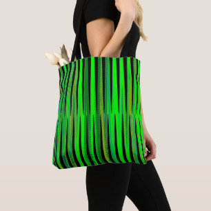 Sac fourre-tout Green Stripe Motif Shopping Cadeau
