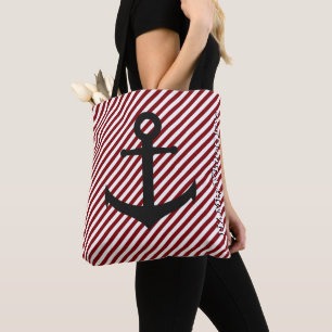 Sac fourre-tout HAMbWG - rouge/blanc avec Ancre