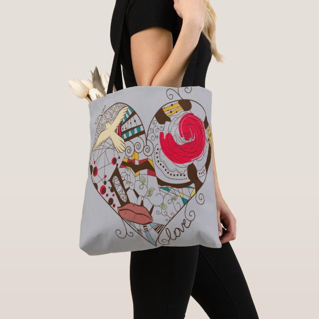 Sac fourre-tout Heart Art Design (De près)