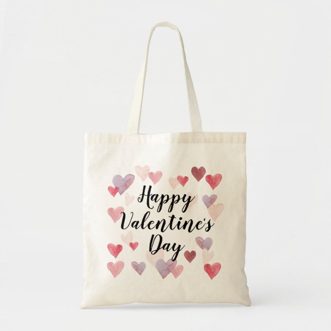 Sac fourre-tout Heureuse Sainte-Valentin Watercolo (Devant)