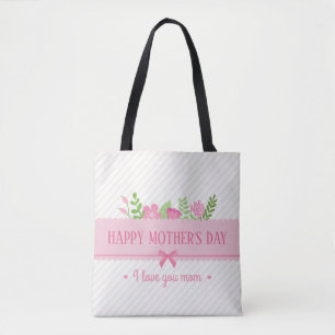 Sac fourre-tout heureux floral élégant au jour d