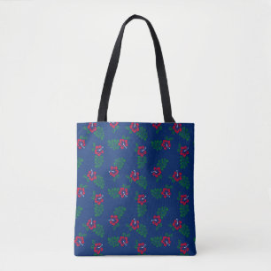 Sac fourre-tout Hibiscus rouge, blanc et bleu