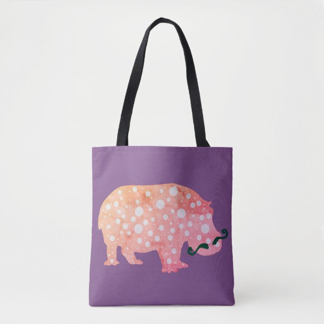 Sac fourre-tout Hippopotamus Hipster All-Over-Prin (Devant)