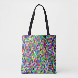 Sac fourre-tout horizontal à milieu d'hexagones