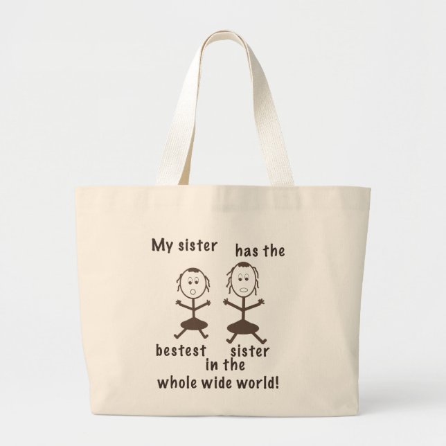 Sac fourre-tout humoristique à soeurs (Devant)
