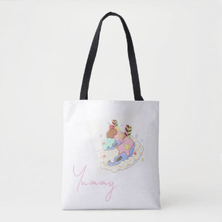 Sac fourre-tout Illustrations de desserts mignons