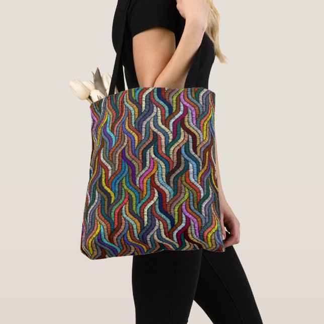 Sac fourre-tout imprimé Africain Ethnique tissé (De près)