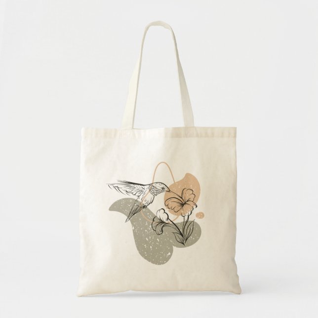 Sac fourre-tout imprimé colibri (Devant)