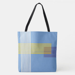Sac fourre-tout imprimé couleur bleu crémeux