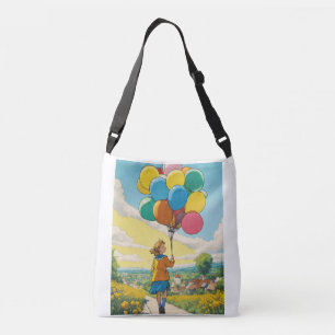 Sac fourre-tout imprimé fille et ballon